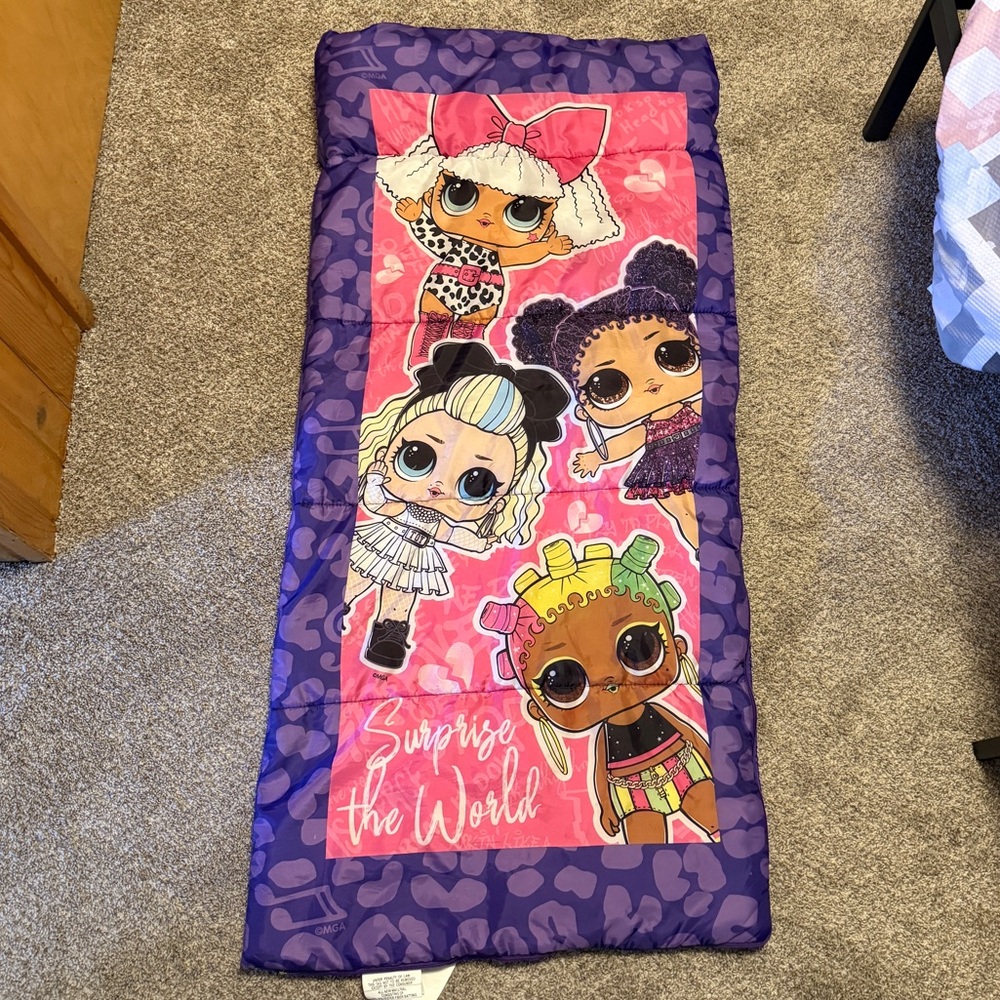 L.O.L. Surprise! Purple and Pink Sleeping bag!